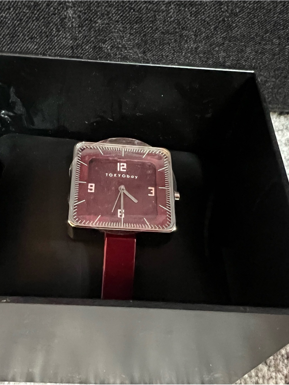 TOKYObay Square Burgundy Watch